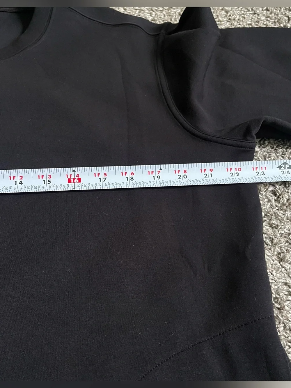 SPANX Air Essentials Crewneck Long Sleeve Dress Black Comfy Sporty Pockets $148 - Picture 4 of 8